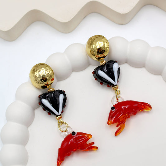 Little Shrimps Gold Earrings