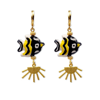Moorish Idol Fish Earrings