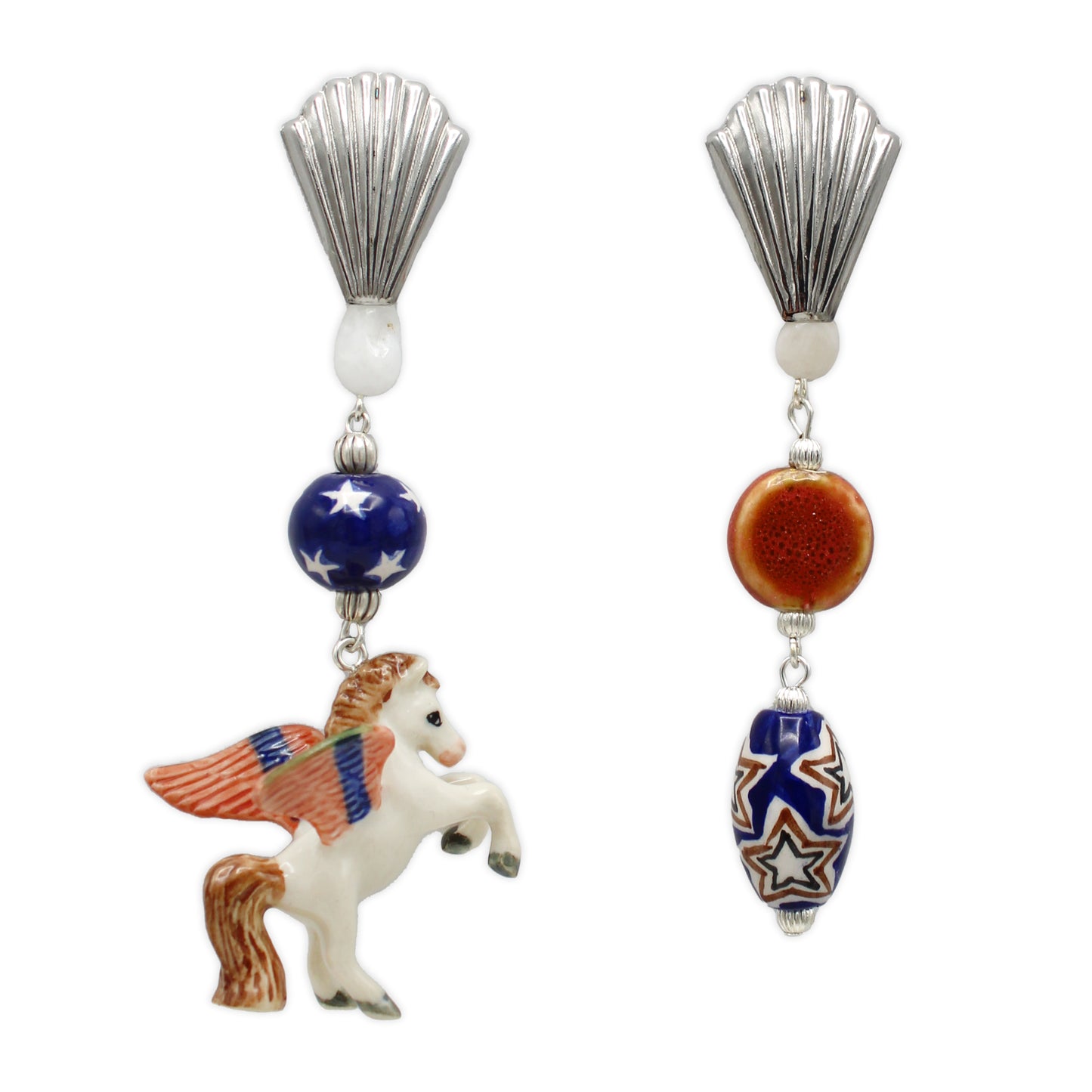 Pegasus Silver Earrings