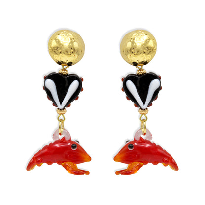 Little Shrimps Gold Earrings