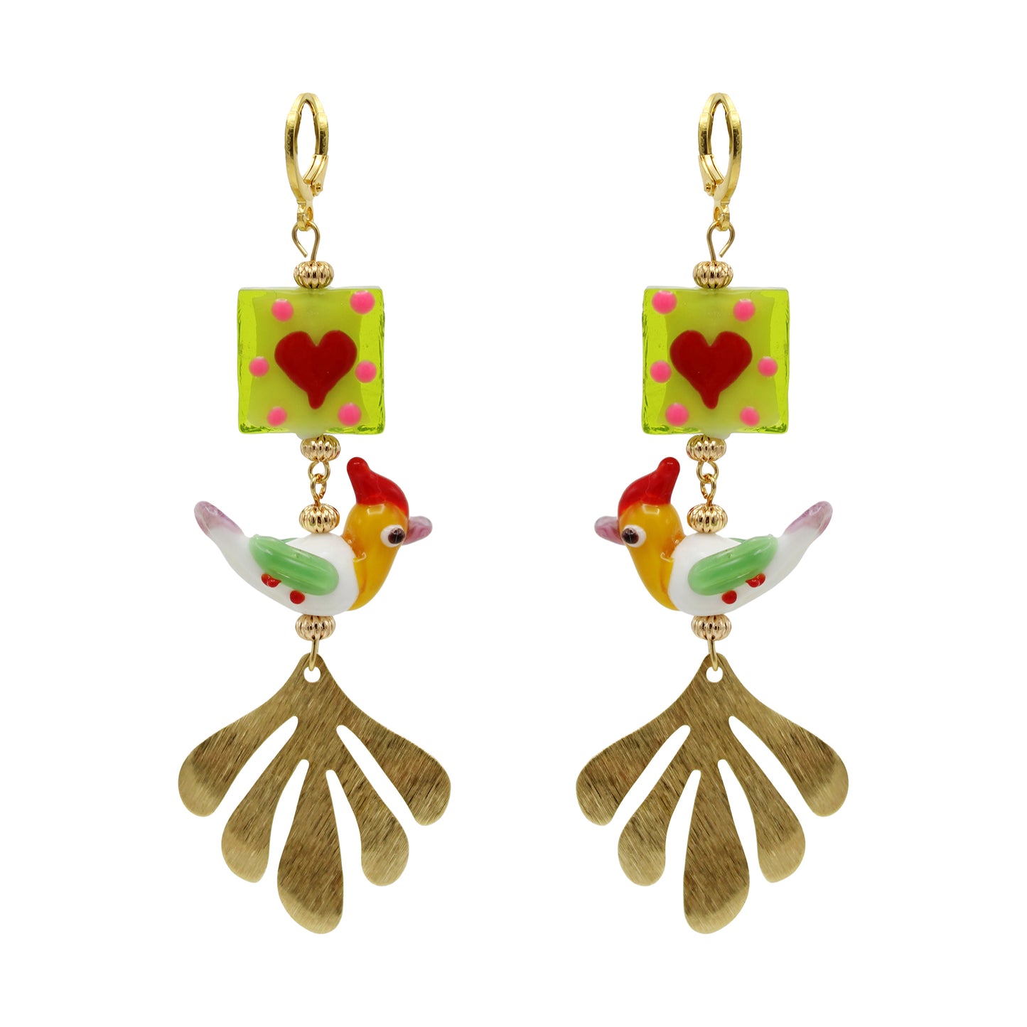 Love Bird Gold Earrings